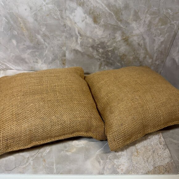 Burlap Pillow Set "All My Love & All My Life" (8x8") Country House Collection - Picture 5 of 6